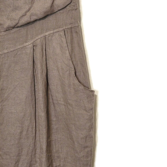 Couleur Lin Made In Italy Linen Scoop Neck Sleeveless Summer Dress Plus Size 16 - Picture 4 of 10